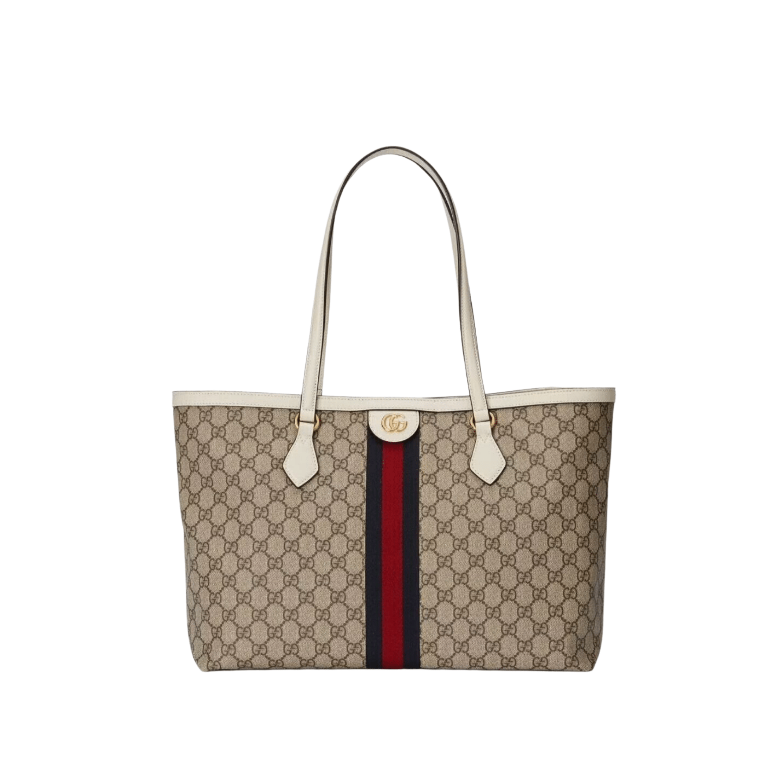 BORSA SHOPPING DONNA OPHIDIA GG SUPREME MEDIA BEIGE ED EBANO