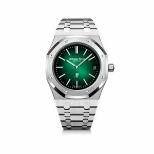 AP Royal Oak 16202PT.OO.1240PT.01 ‘Jumbo’ Extra-Thin ’50th Anniversary’ Green Dial