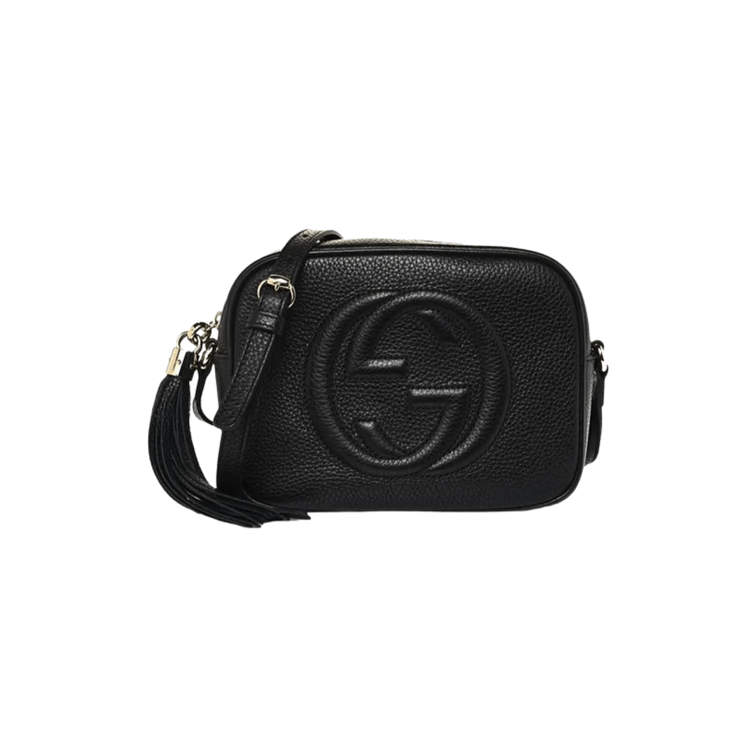 BORSA SOHO NERA IN PELLE MARTELLATA