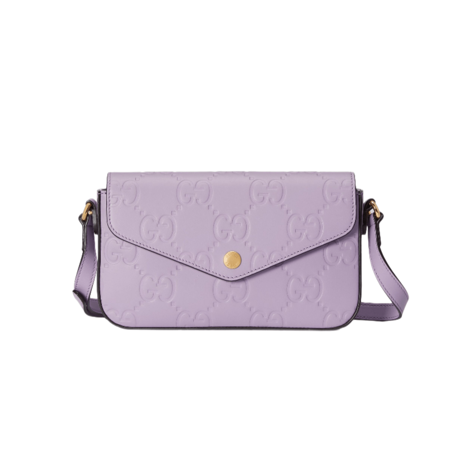 BORSA A SPALLA MINI GG IN PELLE LAVANDA